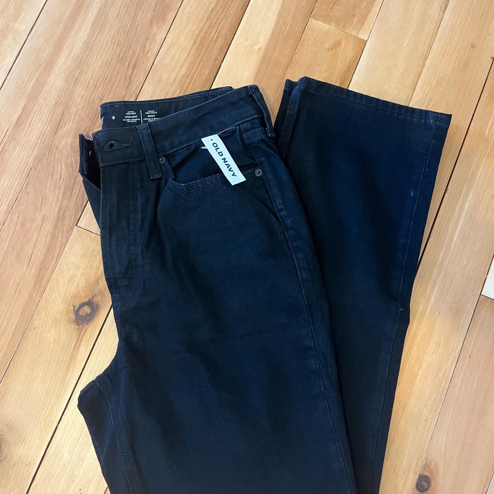 Old Navy Black Straight Leg Jeans